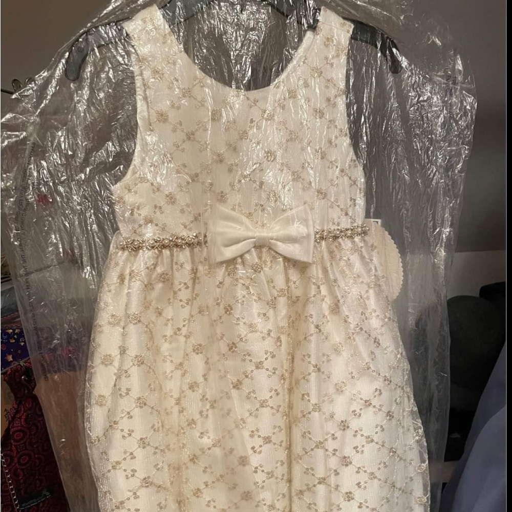 Adorable ivory and gold dress